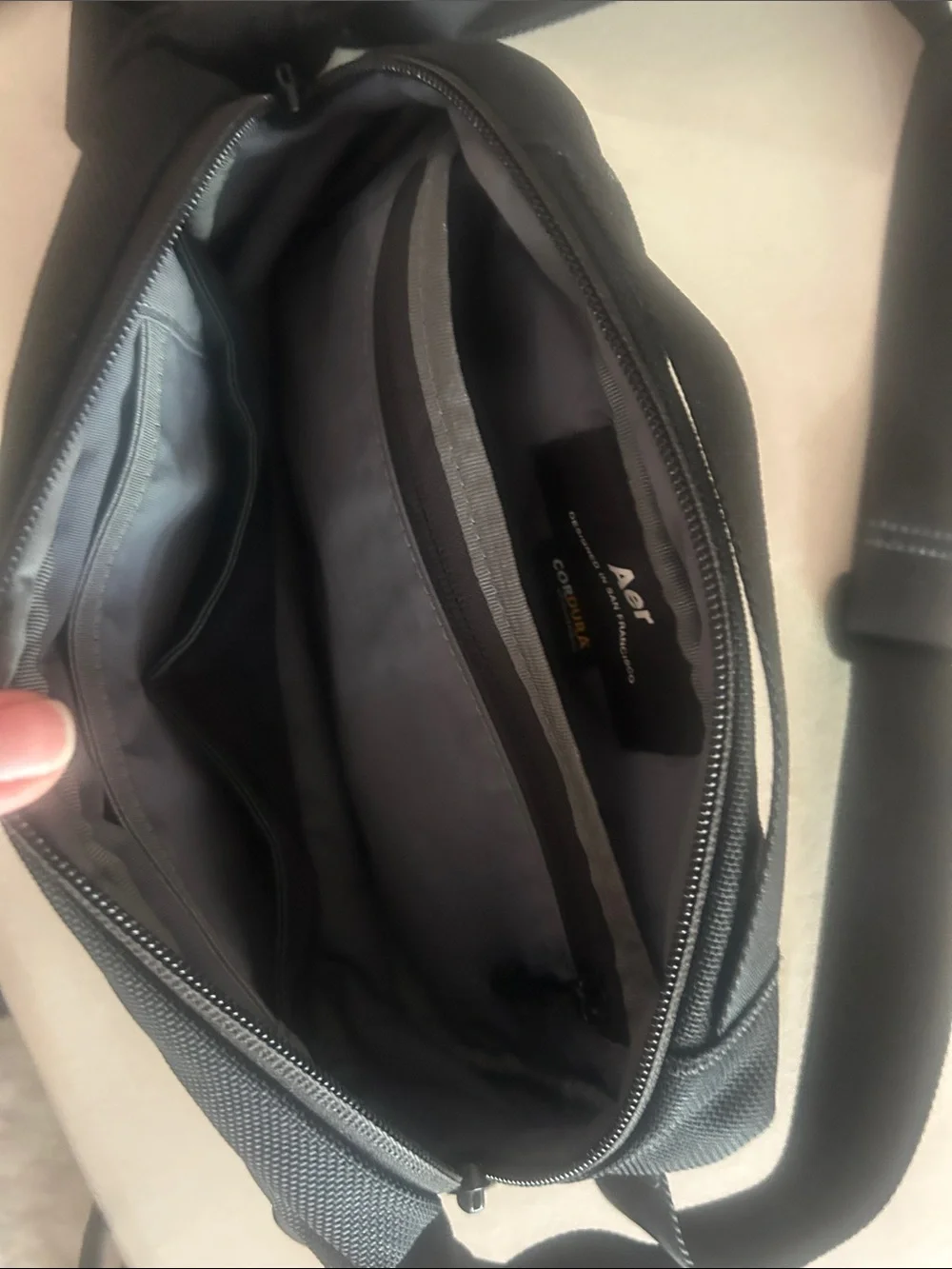 Aer Black Minimalist Sling Belt Bag — Aer designed in San Francisco Cordura - Picture 7 of 7